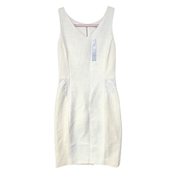 Dylan Grey Tweed Leather Paneled Mini Bodycon Dress